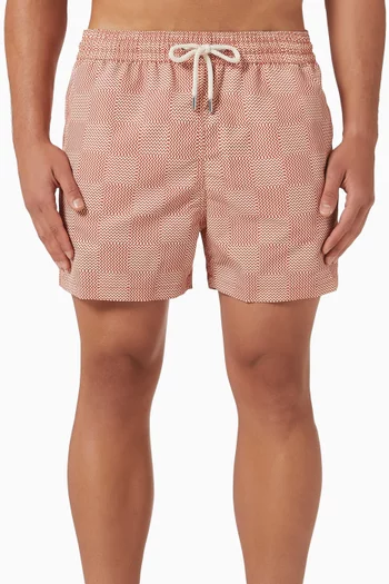 Copa Check Rio Swim Shorts in Jacquard
