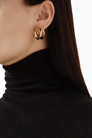 أقراط ذا ستيفي نحاس مطلي ذهب عيار 18