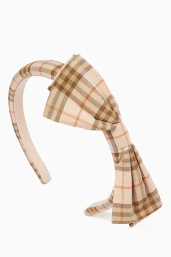 Check Headband in Cotton