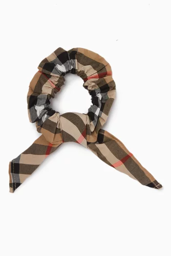 Check Scrunchie in Cotton