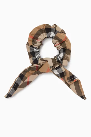 Check Scrunchie in Cotton
