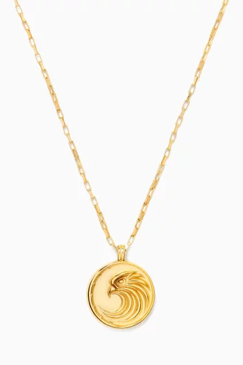 Falcon Talisman Necklace in Gold Vermeil