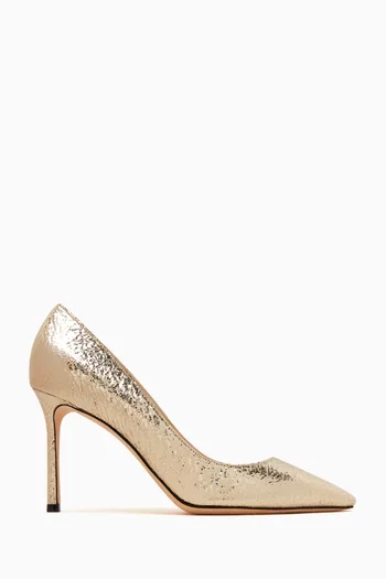 Romy 85 Pumps in Metallic Leather