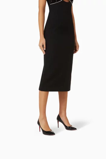 حذاء كلاسيك سبورتي كيت بكعب 85 مم جلد لامع