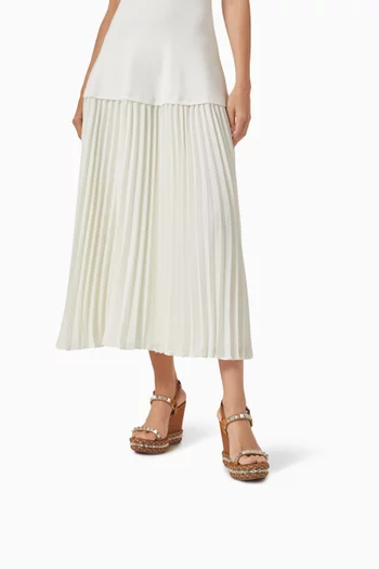 Pyraclou 110 Espadrille Wedges in Raffia & Wax Calf Leather