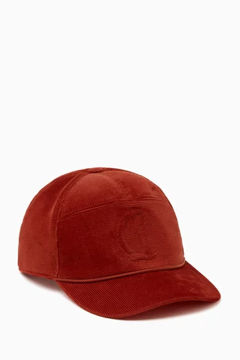 Enky Mooncrest Baseball Cap in Velvet Corduroy