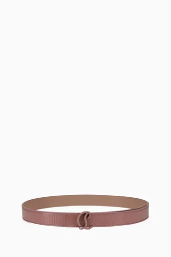 Loubi54 Reversible Belt in Patent Leather