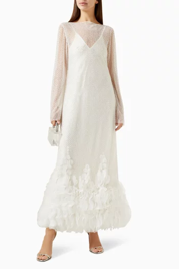 Kent Embellished Maxi Dress in Nylon