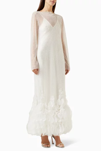 Kent Embellished Maxi Dress in Nylon
