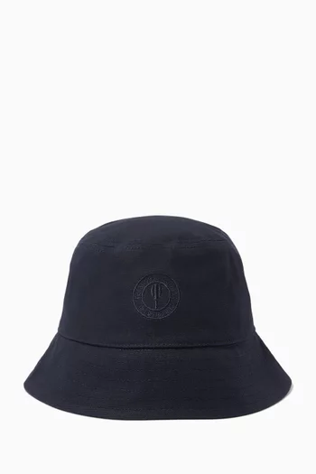 Leandro Bucket Hat in Cotton Canvas