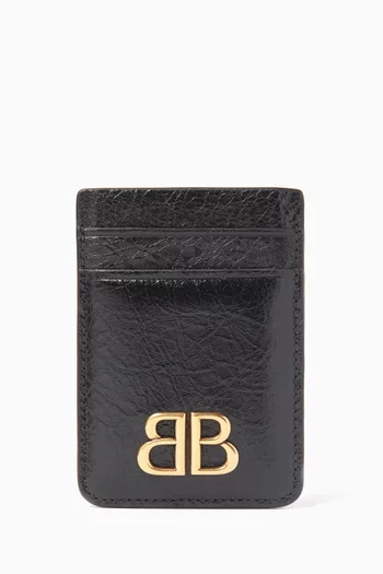 Monaco Magnet Cardholder in Arena Lambskin