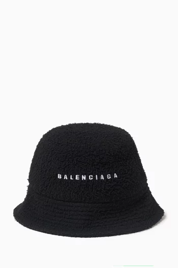 قبعة باكيت بطبعة شعار الماركة الرياضي صوف ناعم