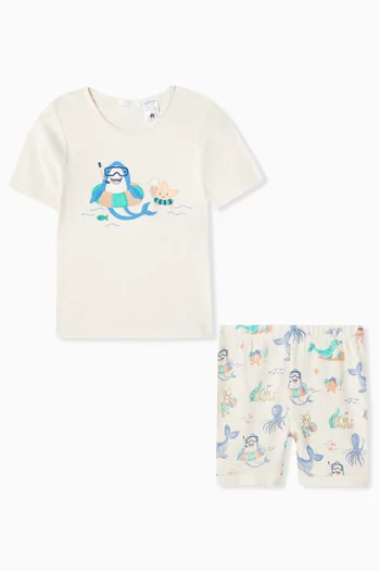 Splish Splash Pyjama Set in Organic Cotton