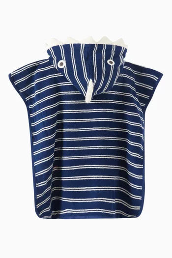Striped Animal Poncho in Towel-terry