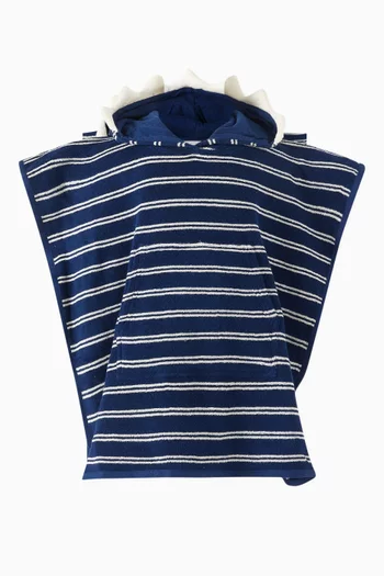 Striped Animal Poncho in Towel-terry