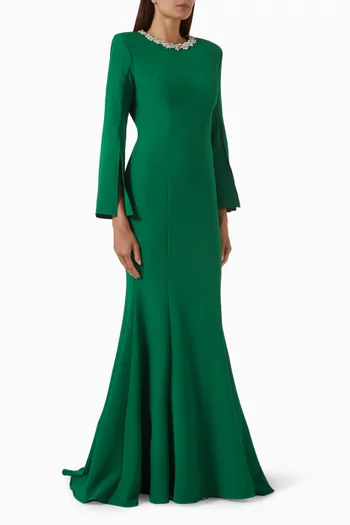 Embellished Trumpet Gown