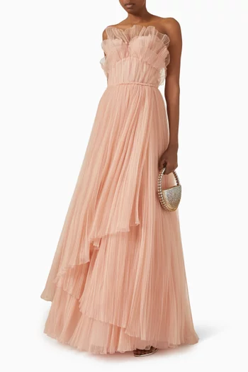 Marinel Gown in Plissé Tulle