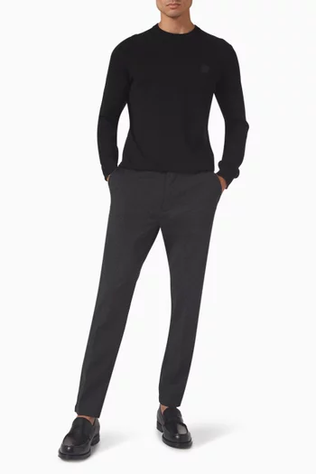 Logo Patch Sweater in Cotton & Cashmere