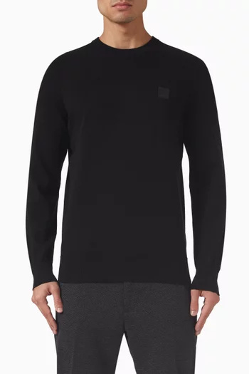 Logo Patch Sweater in Cotton & Cashmere