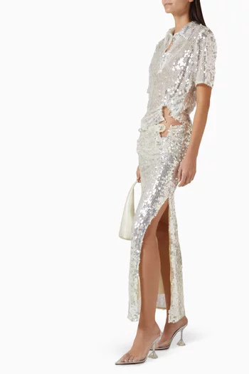 Opaline Sequin-embellished Maxi Skirt