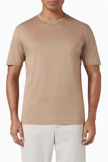 T-shirt in Mercerised Cotton