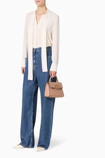 Small VSLING Handbag in Grainy Calfskin