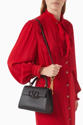 Small VSLING Handbag in Grainy Calfskin