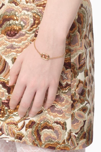Ovalette VLOGO Swarovski® Pearl Bracelet in Gold-tone Metal