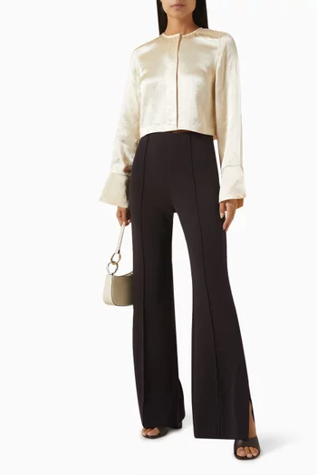 Carin High Shine Jacket in Viscose-blend