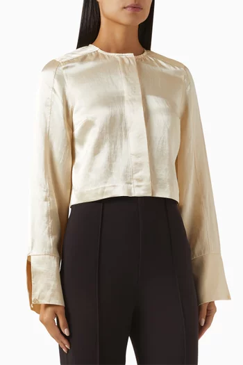 Carin High Shine Jacket in Viscose-blend