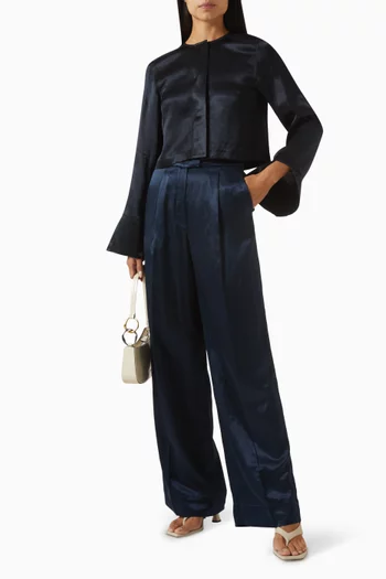 Carin High Shine Jacket in Viscose-blend