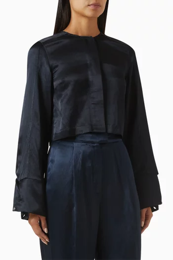 Carin High Shine Jacket in Viscose-blend