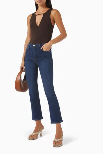 High-rise Straight-leg Jeans in Denim