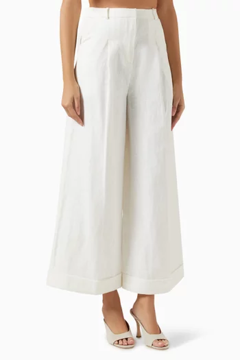 Clove Wide-leg Pants in Linen
