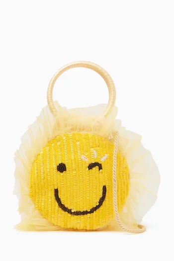Smiley Crossbody Bag in Tulle