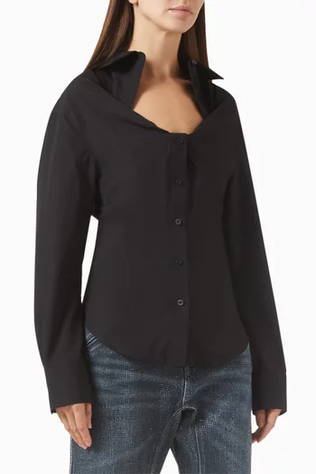 Deconstructed Button-down Shirt in Cotton