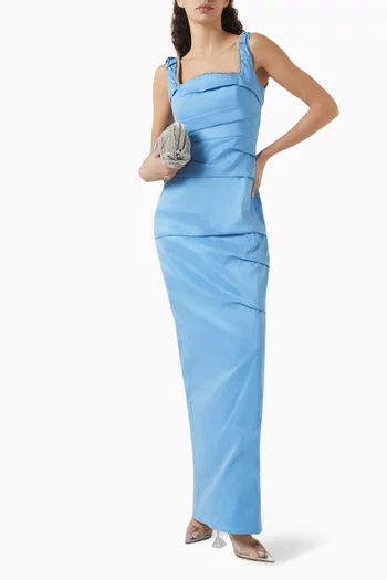 Onyx Corset Gown in Stretch Taffeta