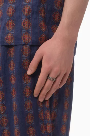 VLOGO Signature Ring in Metal