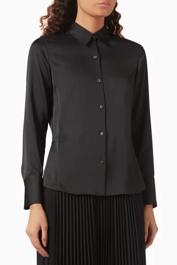 Slim-fit Blouse in Satin