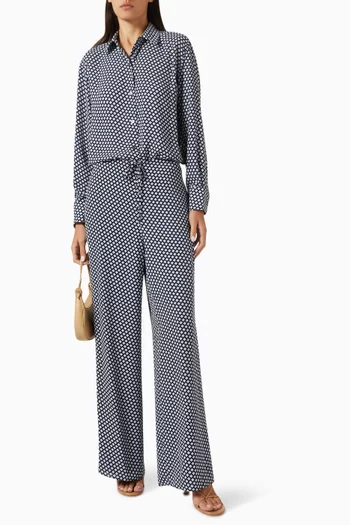 Boyfriend Geo-print Shirt