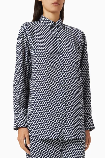 Boyfriend Geo-print Shirt