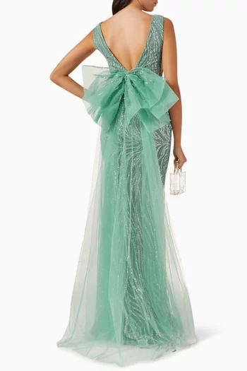 Aurelia Embellished Bow Gown