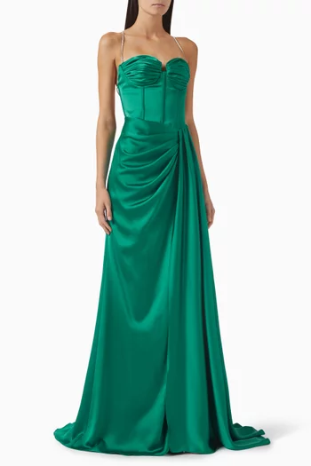 Yoselin Gown in Silk Satin