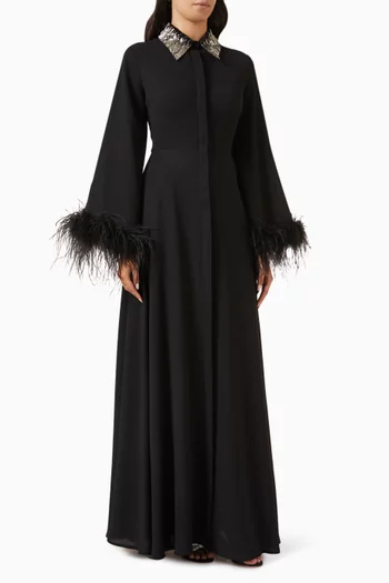 Perfete Elbise Shirt Gown in Crepe