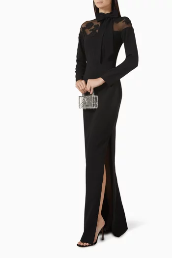 Libero Elbise Gown in Crepe