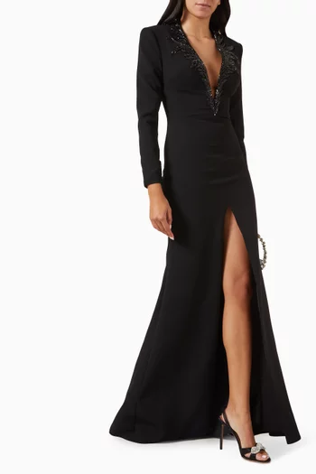 Almira Gown in Acetate-jersey