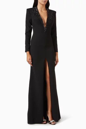 Almira Gown in Acetate-jersey