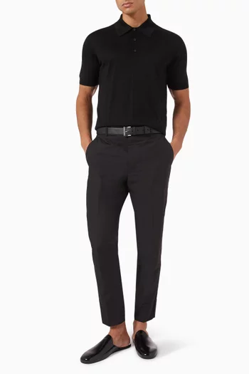Polo Shirt in Silk-knit