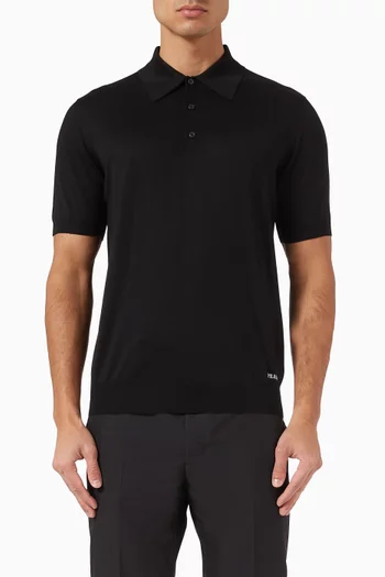 Polo Shirt in Silk-knit