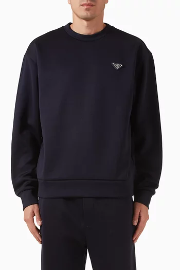 Logo Sweatshirt in Technical Cotton